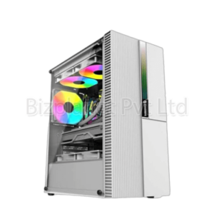 Consistent Thunder CIG2004 Gaming Cabinet – ATX / M-ATX / ITX, 4 RGB Fans, White