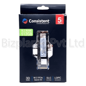 Consistent 512 GB M.2 NVMe SSD – 2.2 GB/s, 5-Yr Warranty