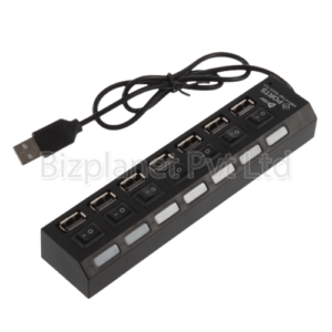 Enter E-HP70 7-Port USB 2.0 Hub – High-Speed, Plug & Play, 1-Year Warranty