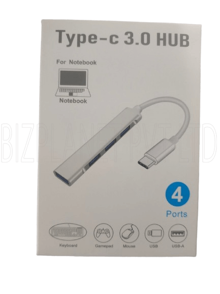 Type C 4 in 1 USB hub Type C Multiport Adapter, Type c to 1 x USB 3.0 to 3 x USB 2.0 with 5000 MBPS Fast Data Transfer Speed for pc, Laptop, MacBook (Silver)