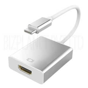 Type C to HDMI Converter, HDMI 4K, 15cm Cable, Compatible with MacBook | Samsung DeX | Windows Laptop, Elegant Matte Aluminium Design
