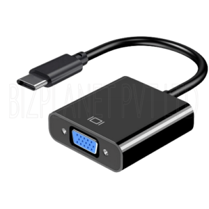 USB-C to VGA Adapter – Active Converter (DP Alt-Mode), Plug-and-Play, Up to 1920×1200 @ 60 Hz