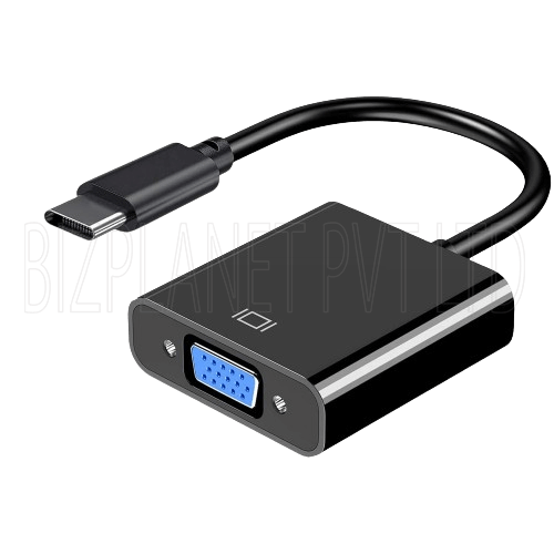 USB-C to VGA Adapter – Active Converter (DP Alt-Mode), Plug-and-Play, Up to 1920×1200 @ 60 Hz