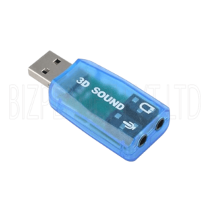 USB to External Sound Card (2.1 Audio Adapter) – USB 2.0, No-Driver Plug-and-Play, Headphone + Mic Jack