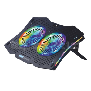 Zebronics NC9000 Laptop Cooling Pad – Dual 110mm RGB Fans, 10 LED Modes, Adjustable Stand