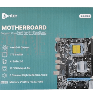 Enter G41 DDR2 Motherboard – LGA775, Intel G41 + ICH7, 4 SATA, PCIe x16