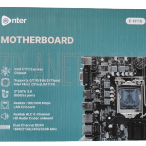 Enter E-H110 Motherboard – LGA1151, DDR4 up to 32 GB, NVMe Ready