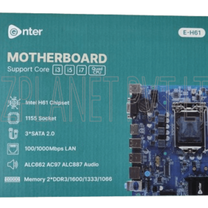 Enter E-H61 Motherboard – LGA1155, DDR3 up to 16 GB, M.2/NVMe Slot