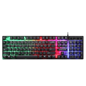 Enter Ignite Pro USB Gaming Keyboard & Mouse Combo – Rainbow LED Backlit, 6-Button Mouse, Splash-Resistant, Plug & Play