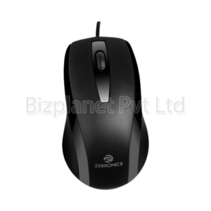 Zebronics Zeb-Alex USB Optical Mouse – 1200 DPI, 3 Buttons, Plug & Play