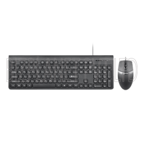 Enter StyleType Pro Wired Keyboard & Mouse Combo – USB Plug-and-Play, 1000 DPI Optical Mouse, 105-Key Slim Keyboard