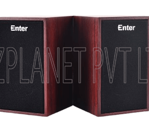 Enter EN-SPK-S280WD Wooden 2.0 USB Speakers – 5 W × 2, USB-Powered, External Volume Control