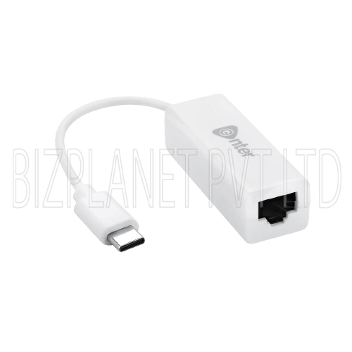 Enter E-UCL USB-C to Fast Ethernet Adapter – 10/100 Mbps, Plug-and-Play, White, USB 3.1 Interface