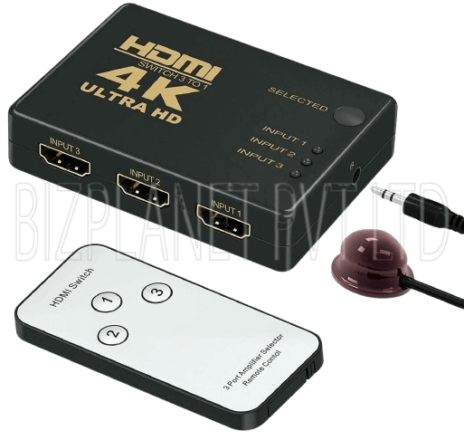 2-Port HDMI Switch (2 in 1 Out) – Supports 4K @ 60 Hz HDMI 2.0, Aluminum Casing