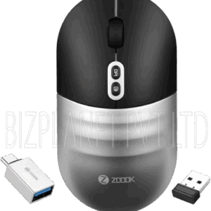 Zoook Jaguar USB-C / USB-A Wireless Mouse – Rechargeable 700 mAh, 3-Level DPI (800/1200/1600), Auto-Sleep, Silent Click