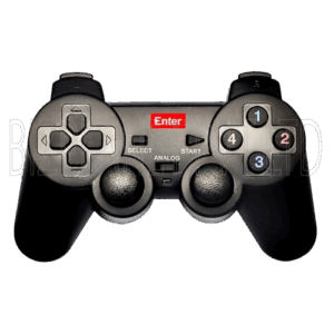 Enter E-GPV Wired USB Gamepad – Vibration Feedback, 12 Fire Buttons, 2 Analog Sticks, Plug-and-Play (Windows PC)