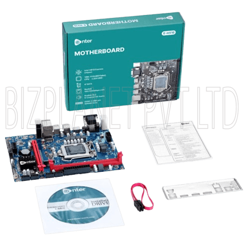Enter H510 LGA1200 Motherboard – Intel 10th/11th Gen i3/i5/i7 Support, M.2 NVMe, DDR4, PCIe, SATA, USB, VGA, LAN - Image 3