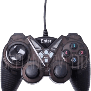 Enter E-GPV10 Wired USB Gamepad – Dual Vibration, Ergonomic Design, 12 Fire Buttons, Plug-and-Play (Windows PC)