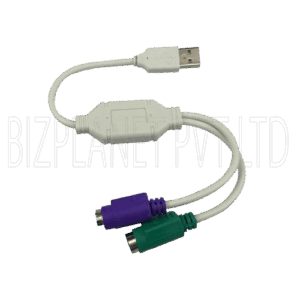PS/2 to USB Converter Cable – Keyboard & Mouse Adapter (Supports Dual PS/2 Devices)